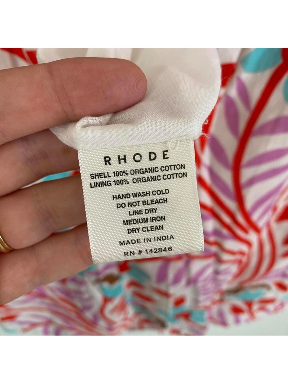RHODE Pia Mini Dress Lago Vine Pink Red Floral 4 NWOT - Picture 12 of 16